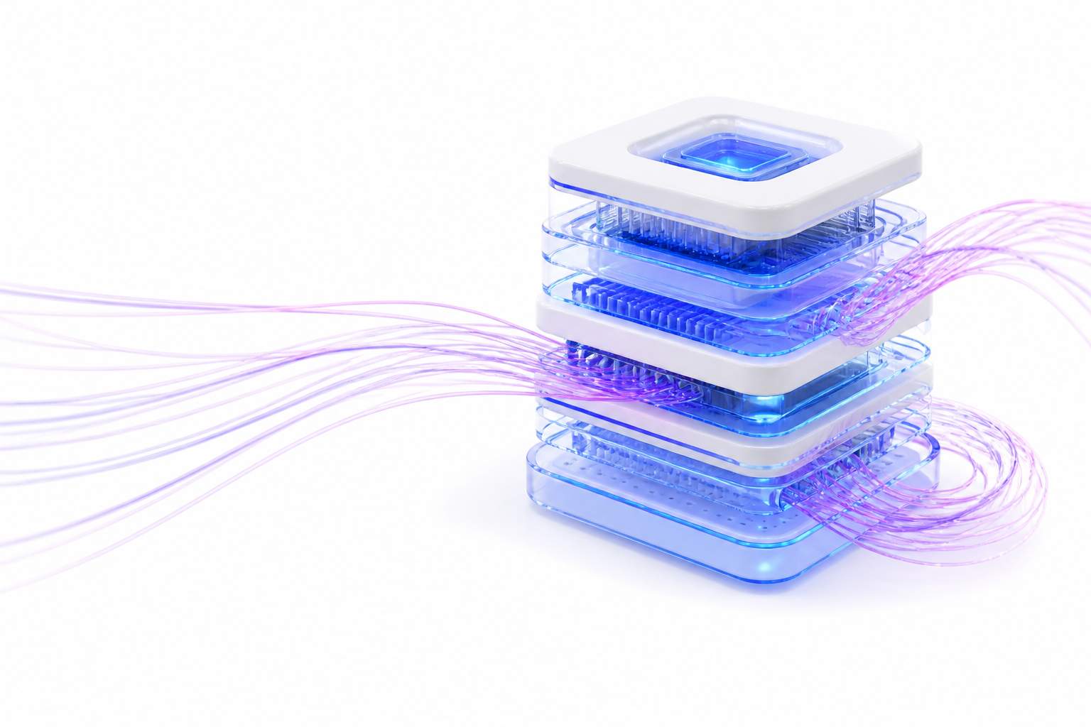 Abstract layered visual representing the SYNAPSE intelligent operating system